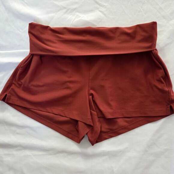 Old Navy Active Powersoft High-Rise Flowy Shorts Terracotta | Women's Medium - Picture 1 of 8